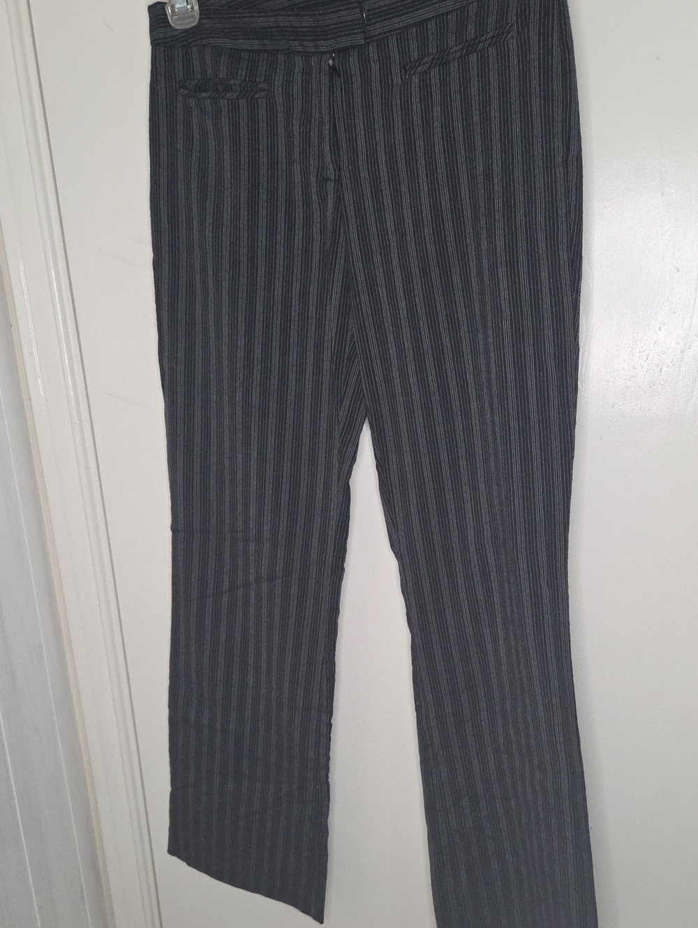 No Boundaries Gray Pinstripe Women's Dress Pants